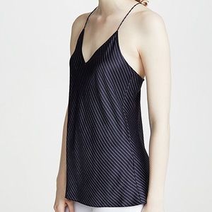 Theory Draped Silk Slip Top